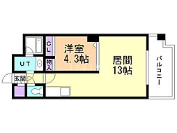 パークヒル厚別 1LDKの間取図画像