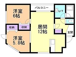 間取図画像 2LDK
