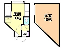 エスポアール山田 1LDKの間取図画像