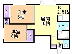 間取図画像 2LDK