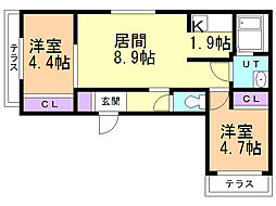 間取図画像 2LDK