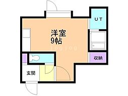 ＳＲビル　レストパレス 1階ワンルームの間取り