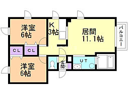 間取図画像 2LDK
