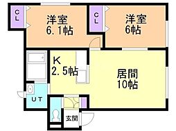 間取図画像 2LDK