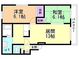 間取図画像 2LDK