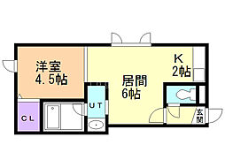 リッチタウン栄通六番館 1LDKの間取図画像