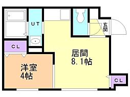 Ｒｅｎ・Ｆａｕｌｔ豊平 5階1LDKの間取り