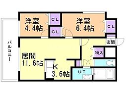 間取図画像 2LDK