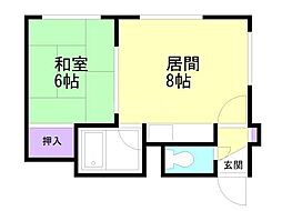 隆苑 1LDKの間取図画像