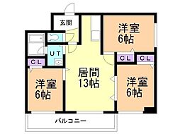 間取図画像 3LDK