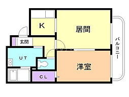 間取図画像 1LDK