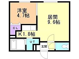 間取図画像 1LDK