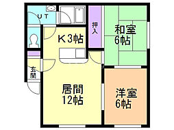 間取図画像 2LDK