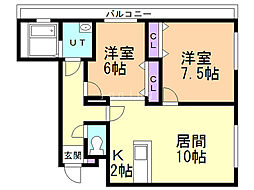 間取図画像 2LDK