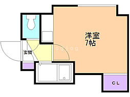 CLV札幌 ワンルームの間取図画像