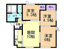 カーサ清田Ａ 2階