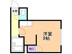 ニキハウス平岡 ワンルームの間取図画像