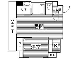 グランドジョラス美園 1LDKの間取図画像