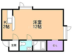 サンピアフジノ 1Kの間取図画像