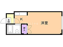 レジデンス田口 1Kの間取図画像