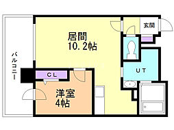 ビブレス月寒中央ステーション 1LDKの間取図画像