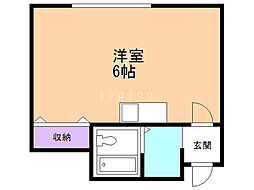 サザンポート ワンルームの間取図画像
