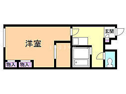 レオパレスアベニュー 1Kの間取図画像