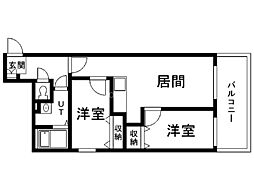 パーチェ豊平 2LDKの間取図画像