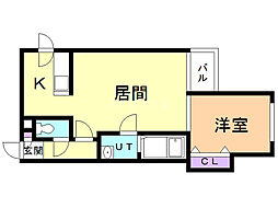 レスティアーナ豊平公園 1LDKの間取図画像