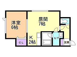 グラン・シャリオ豊平公園 1LDKの間取図画像