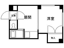 メゾンドシャルム 1DKの間取図画像