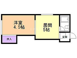第5コスモハイツ 1DKの間取図画像