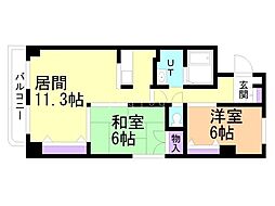 ヴィラサカエ豊平マンション 2LDKの間取図画像