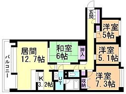 福住パーク・ホームズ 4LDKの間取図画像
