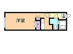 ル・ノール平岸 1Kの間取図画像