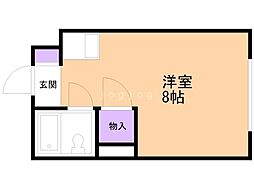 ベル豊平 ワンルームの間取図画像
