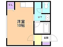 マイルーム澄川C ワンルームの間取図画像