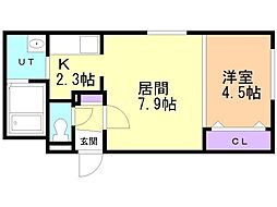 グラングレイス312 1LDKの間取図画像