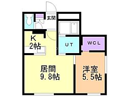 Bellagiotsukisamu 1LDKの間取図画像
