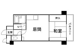 クリオ行啓通参番館 1LDKの間取図画像