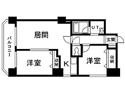 ラフィネ豊平 2LDKの間取図画像