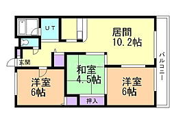 エスポワール1 3LDKの間取図画像