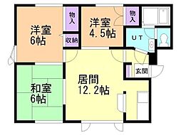 メイユール喜寿E-1 3LDKの間取図画像