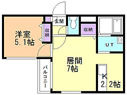 ピージー・サヤ 1LDKの間取図画像