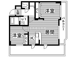 ポミエーレ平岸 2LDKの間取図画像