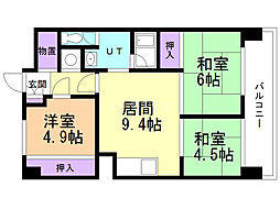 じょうてつドエル真駒内 3LDKの間取図画像