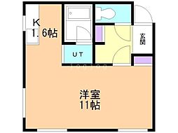 エスペラールときわ 1Kの間取図画像