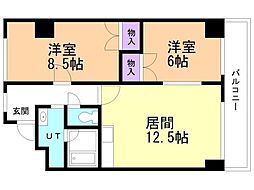 フロンティアプラザ大曲 2LDKの間取図画像