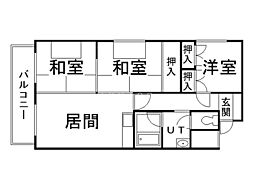 ドミローレル栗の実 3LDKの間取図画像