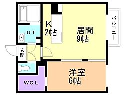 プライド5・7 1LDKの間取図画像